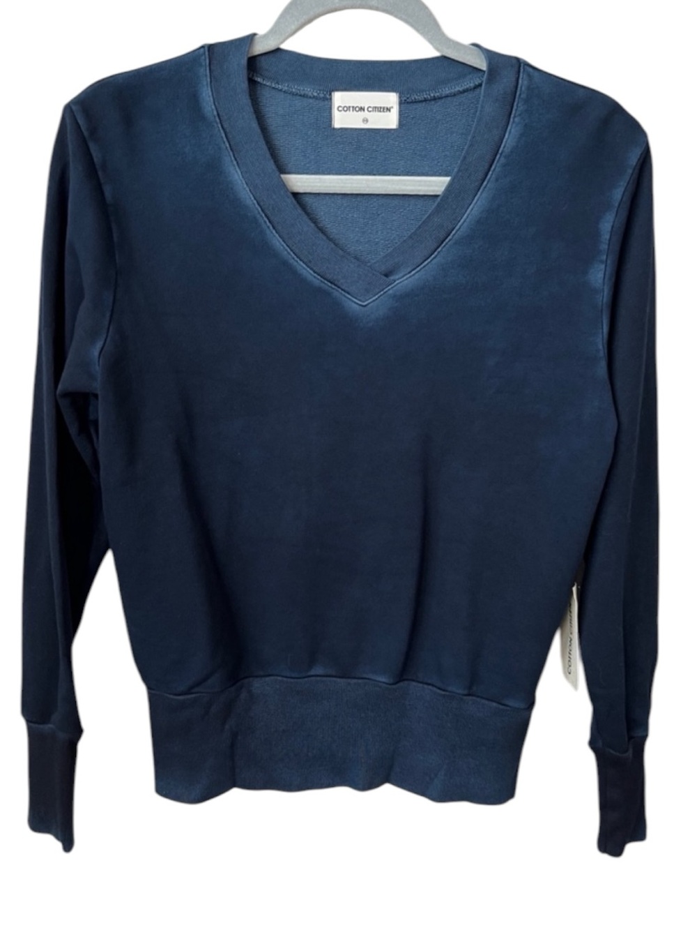 Cotton Citizen Cotton Dark Navy V-Neck Sweater Size XS